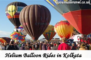 Helium Balloon Rides to Thrill Tourists in Kolkata, India 