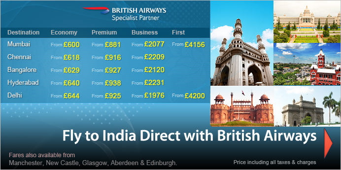 British Airways' Super Saver Discounts To India!