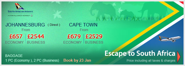 South African Airways’ Super Saver Deals!!!