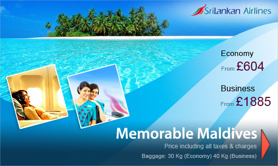 SriLankan Airlines Super Saver Fares To Maldives!! 