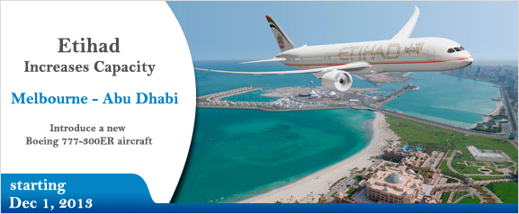 Etihad Increases Capacity Melbourne Abu Dhabi Flight