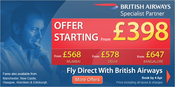 British Airways’ Special Fares To India!!!